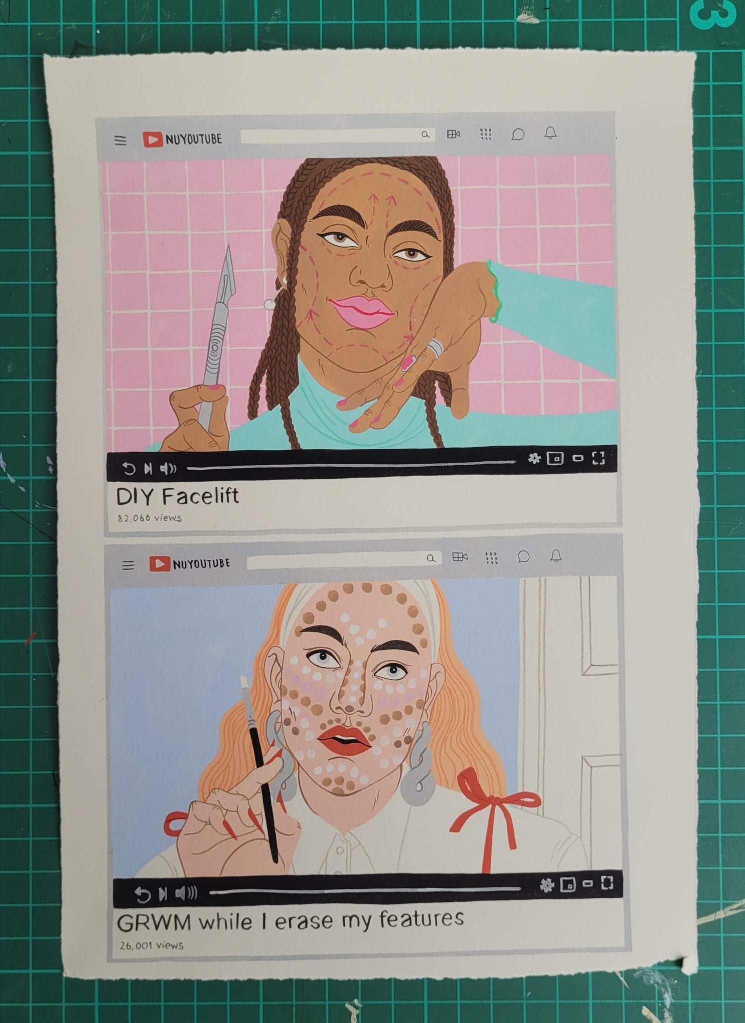 'Beauty Tutorial One' Original Painting