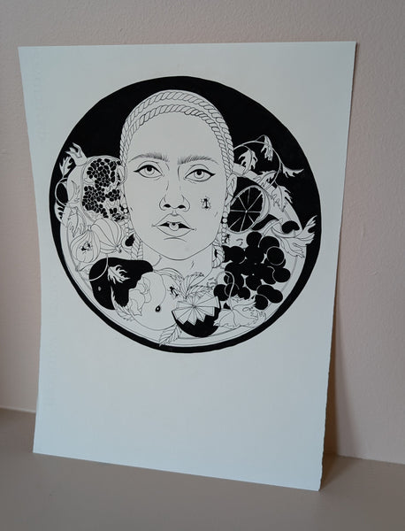 'Plates' - Black and White Original Paintings - Various Designs