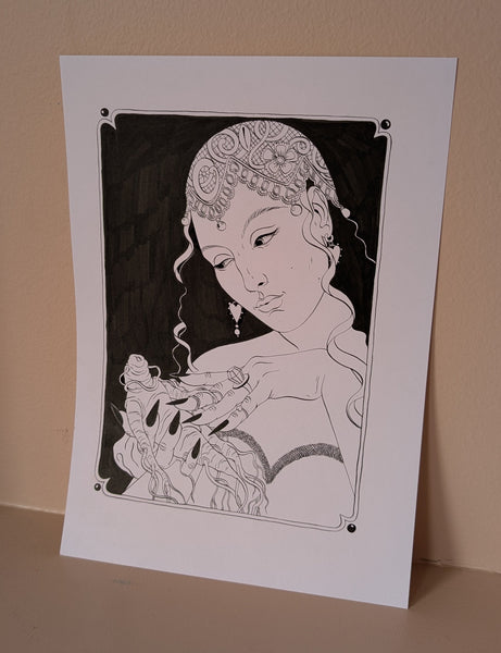 'Days of The Week' - Black and White Original Drawings - Various Designs