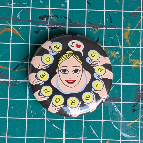 Handpainted button badge