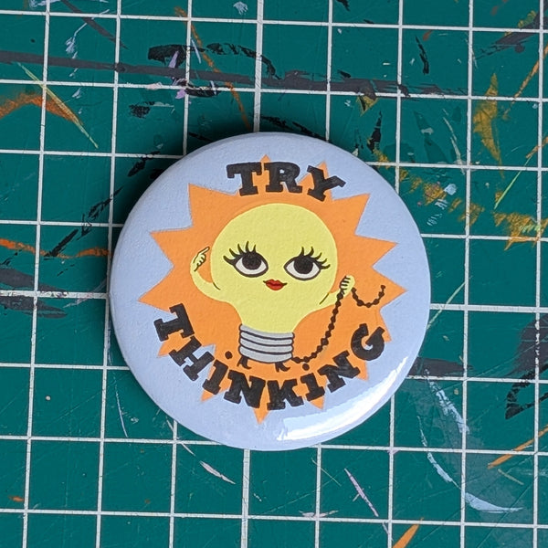 Handpainted button badge