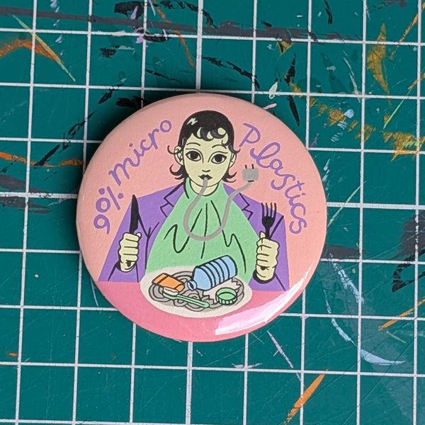 Handpainted button badge