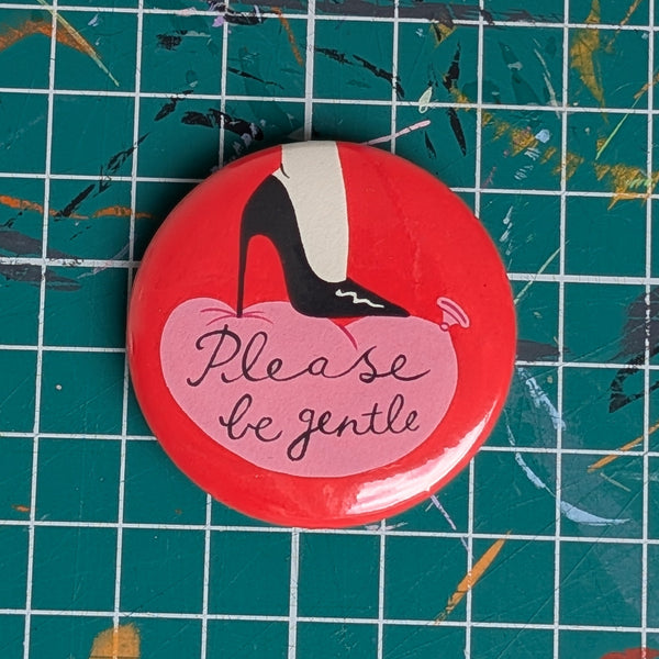 Handpainted button badge