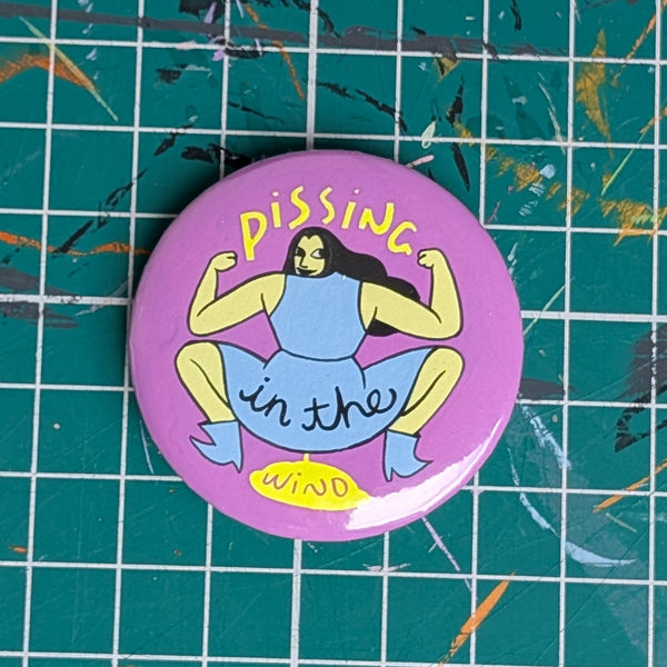 Handpainted button badge