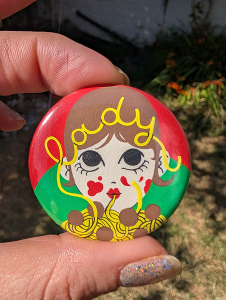 Handpainted button badge