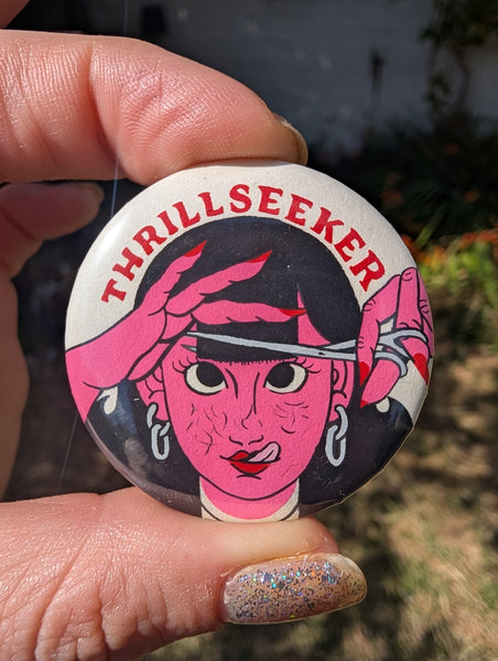 Handpainted button badge