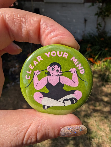 Handpainted button badge