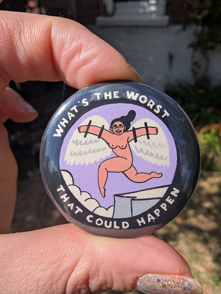 Handpainted button badge