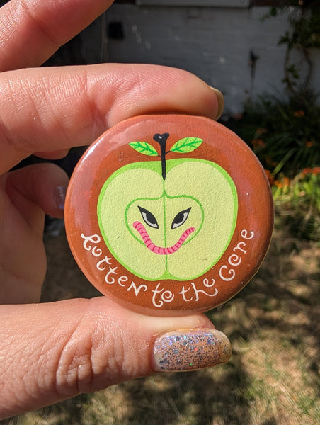 Handpainted button badge